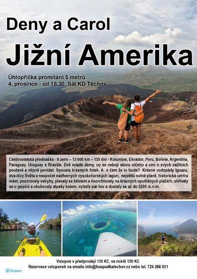 Plakát události Jižní Amerika - Denny a Carol - cestovatelská přednáška
