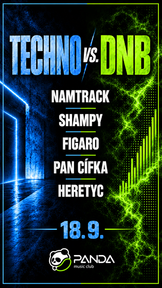 Plakát události Techno vs. DNB