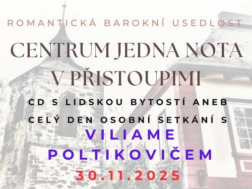 Plakát události CD s Viliamem Poltikovičem - celý den 11-20 hod