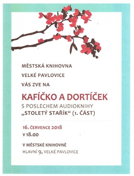 Plakát události Kafíčko a dortíček s poslechem audioknihy