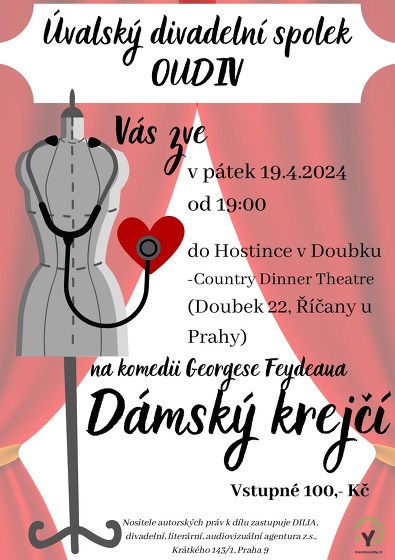 Plakát události Divadelní představení Dámský krejčí