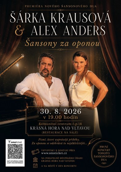 Plakát události Šárka Krausová & Alex Anders  Šansony za oponou