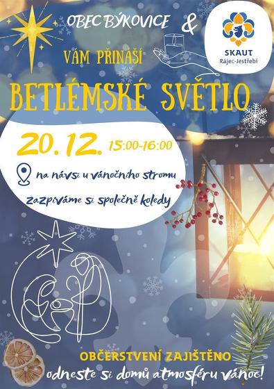 Plakát události Betlémské světlo, Býkovice