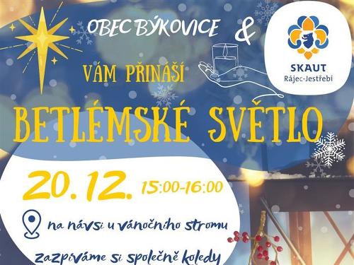 Plakát události Betlémské světlo, Býkovice