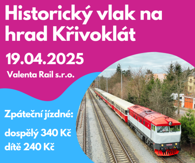 Plakát události Historický vlak na hrad Křivoklát