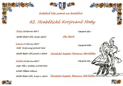 Plakát události Hrabětické Krojované Hody