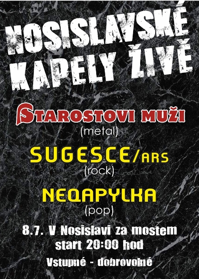 Plakát události Nosislavské kapely živě