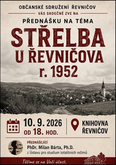 Plakát události Strelba u Řevničova r. 1952
