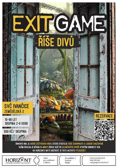 Plakát události Exit game Říše divů 2023