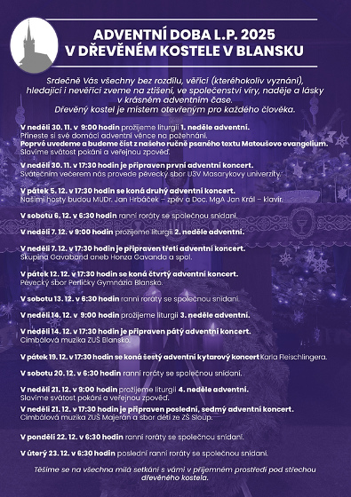 Plakát události Adventní program