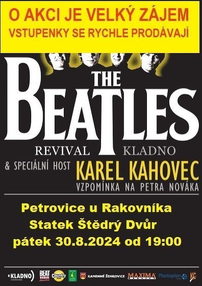 Plakát události Beatles revival + Karel Kahovec