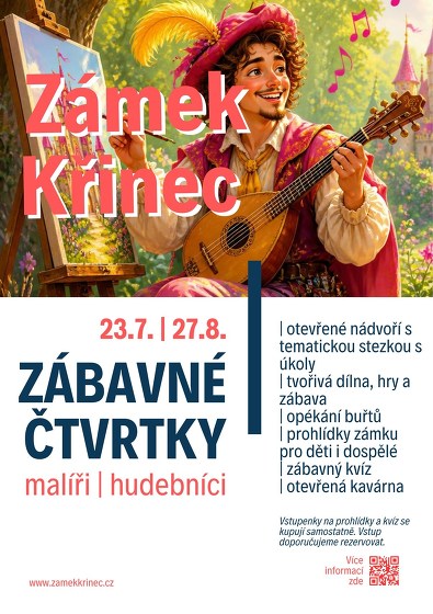 Plakát události Zábavný rodinný čtvrtek | zámek Křinec