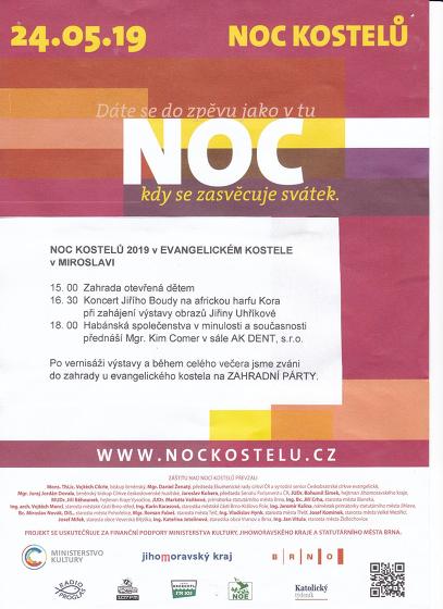 Plakát události Noc kostelů