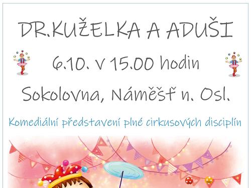 Plakát události Dr. Kuželka a Aduši