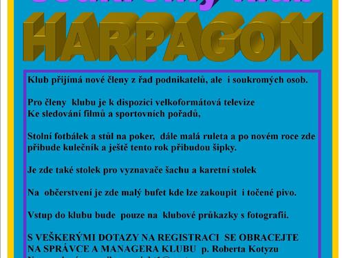 registrace do VIP klubu HARPAGON