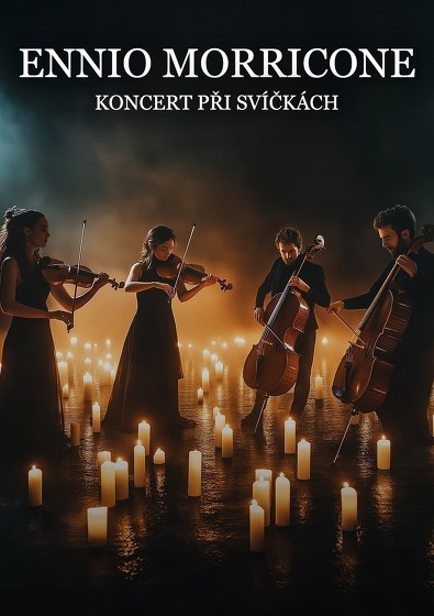 Plakát události Hudba Ennia Morriconeho při svíčkách