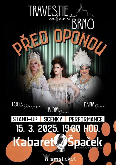 Plakát události Travestie Cabaret Brno: Před oponou