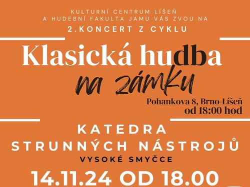 Plakát události Klasická hudba na zámku (Katedra strunných nástrojů)