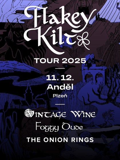 Plakát události Vintage Wine + Foggy Dude + The Onion Rings v Plzni