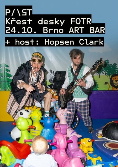 Plakát události P/\ST + Hopsen Clark