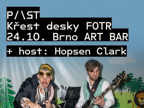 Plakát události P/\ST + Hopsen Clark