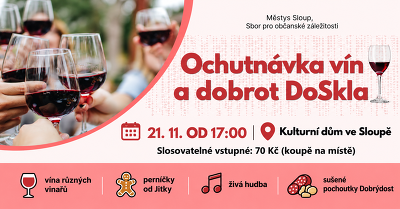 Plakát události Ochutnávka vín a dobrot DoSkla