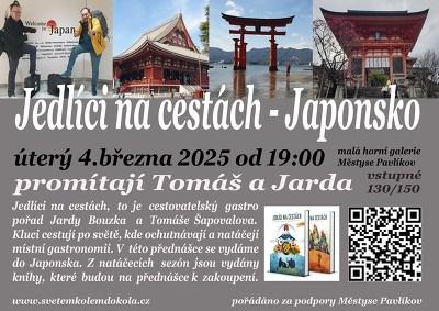 Plakát události Pavlíkov - Jedlíci na cestách - Japonsko