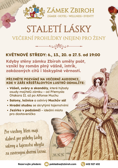 Plakát události Staletí lásky - Prohlídka (nejenom) pro ženy