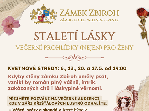 Plakát události Staletí lásky - Prohlídka (nejenom) pro ženy