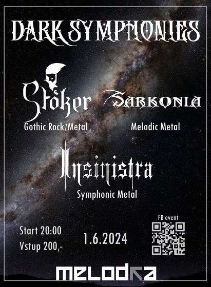 Plakát události Dark Symphonies: Insinistra, Stoker, Sarkonia