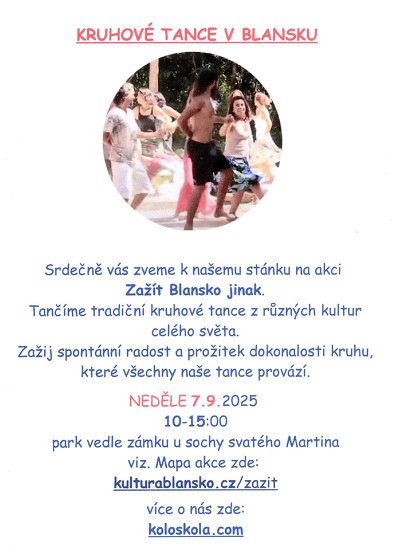 Plakát události Kruhové tance v Blansku