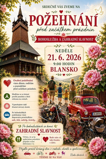 Plakát události Požehnání před začátkem prázdnin