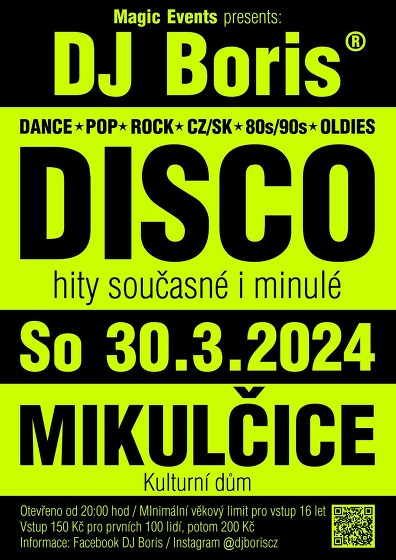 Plakát události DJ Boris DISCO - Mikulčice