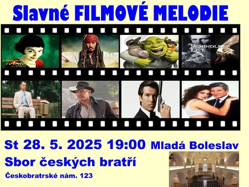 Plakát události Slavné filmové melodie v Mladé Boleslavi
