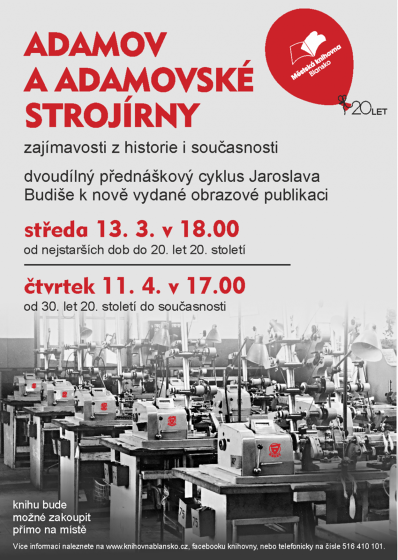Plakát události Přednáška: Adamov a Adamovské strojírny I.