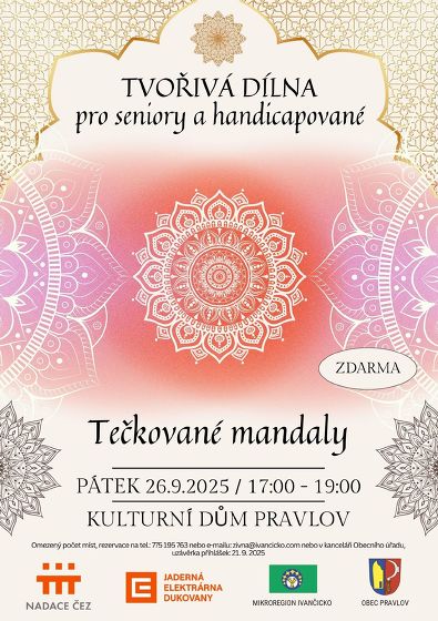 Plakát události Tvořivá dílna pro seniory a handicapované - Tečkované mandaly