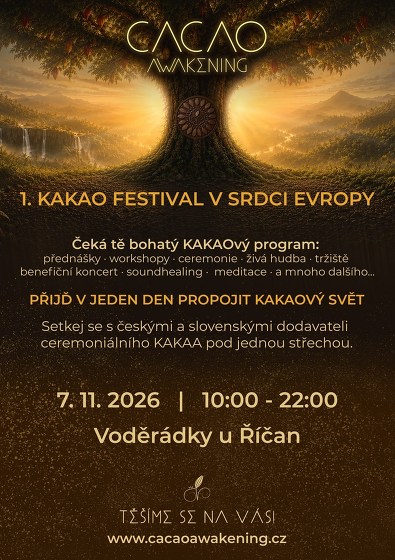 Plakát události CACAO AWAKENING - 1. KAKAO FESTIVAL V SRDCI EVROPY