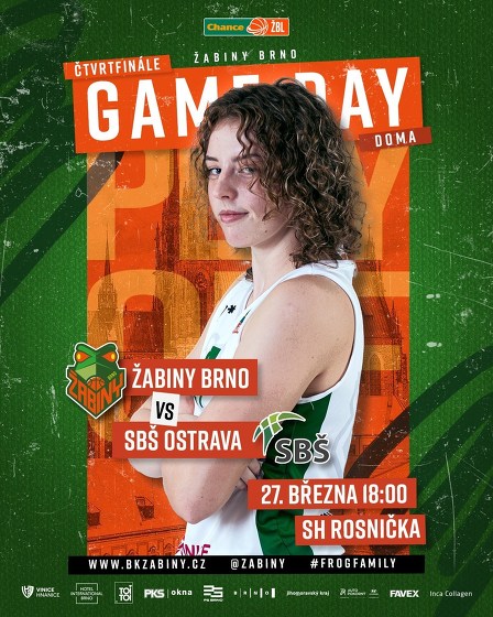 Plakát události Chance ŽBL: Žabiny Brno - SBŠ Ostrava