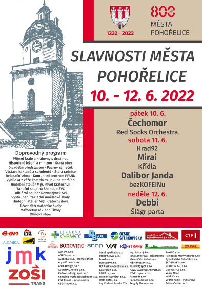 Plakát události Slavnosti města Pohořelice 2022
