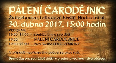 Plakát události Pálení čarodějnic
