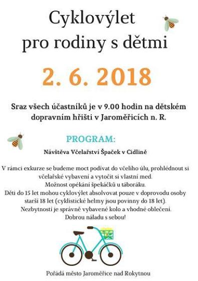 Plakát události Cyklovýlet pro rodiny s dětmi