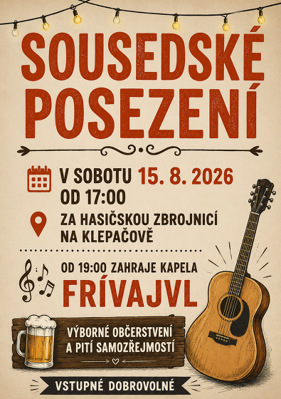 Plakát události Sousedské posezení