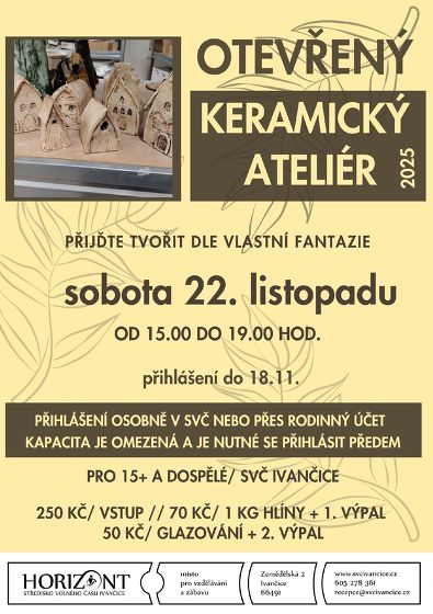 Plakát události Otevřený keramický ateliér 22.11.25