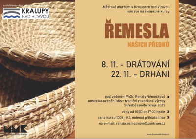 Plakát události Řemesla našich předků - drhání