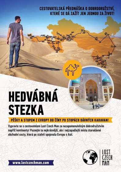 Plakát události Hedvábná stezka aneb Pěšky a stopem z Evropy do Číny