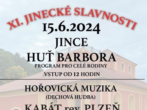 Plakát události Jinecké slavnosti v huti Barbora