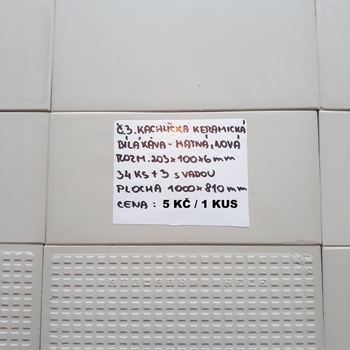 Keramické obkladačky nové vnitřní.