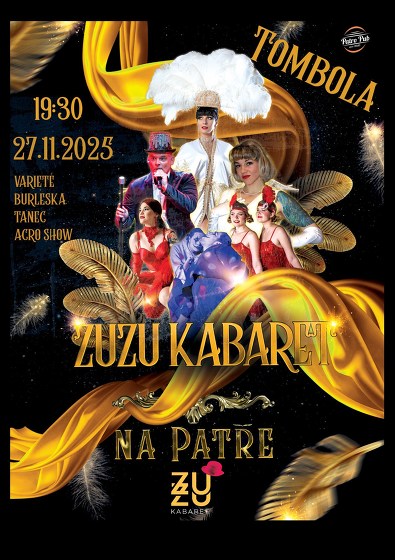 Plakát události ZuZu kabaret na Patře