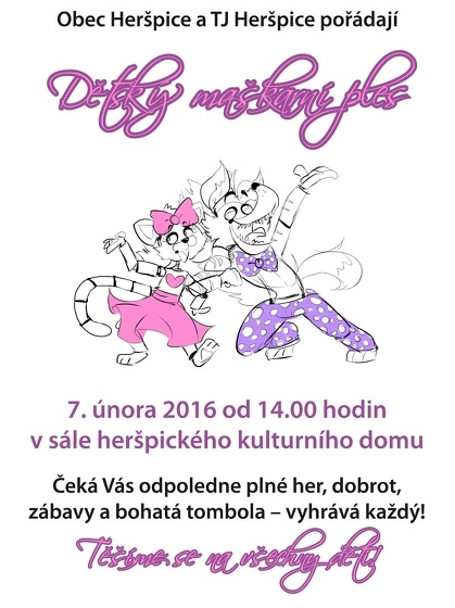 Plakát události Dětský maškarní ples