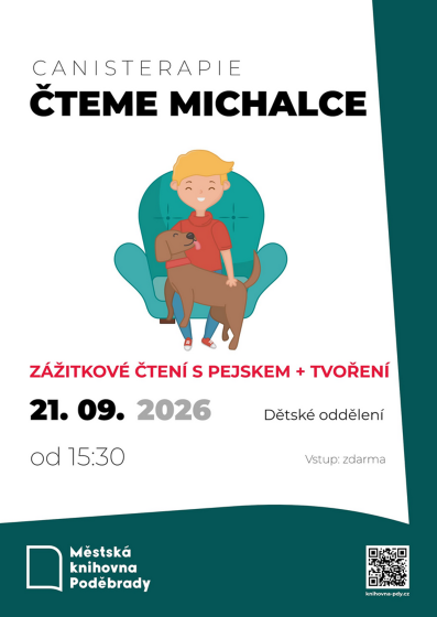 Plakát události Canisterapie - Čteme Michalce